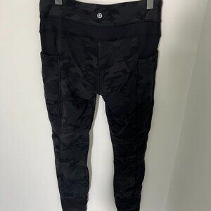 lululemon fast and free camo leggings with pockets size 6